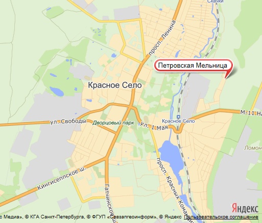 Карта красного села спб